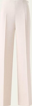 Akris Fiyuki Linen-Wool Double-Face Wide-Leg Pants