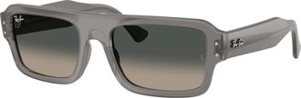 Ray-Ban FLACKO BIO BASED Grey Gradient Pilot Unisex Sunglasses RB4454F 680571 53