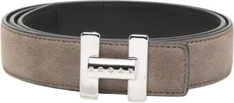 Hogan Logo Plaque Riem - Dames - Riemen - Bruin - 90 CM - Leer - Accessoires
