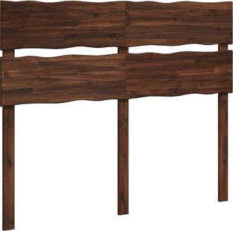 vidaXL Cabecero De Borde Vivo Rostock Marr&oacute;n Oscuro 120 Cm Vidaxl