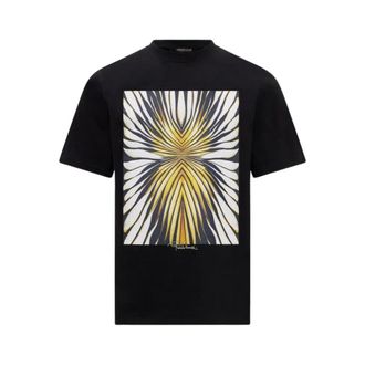 Roberto Cavalli T-Shirts, male, Black, Size: 2XL Artistic Print T-Shirt
