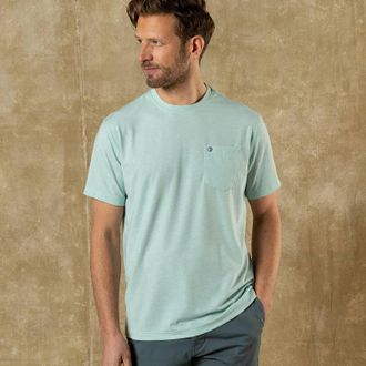 Duck Head Windward Performance T-Shirt In Aspen Heathered Green