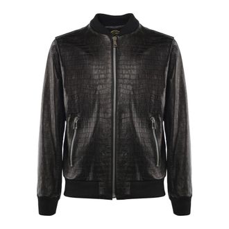 Giuliano Galiano Heren, Jassen, Zwart, Maat: M Leer