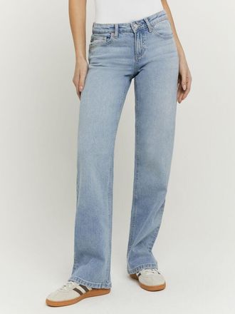 Tally Weijl Straight-Jeans TALLY WEIJL SPADEPOLKIS, Damen, Gr. 34, N-Gr, bleach indigo wash, Denim/Jeans, Obermaterial: 99% Baumwolle, 1% Elasthan, clean, straigh