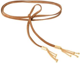 B-Low The Belt Melrose Suede Wrap Belt in Bronze Gold at Nordstrom