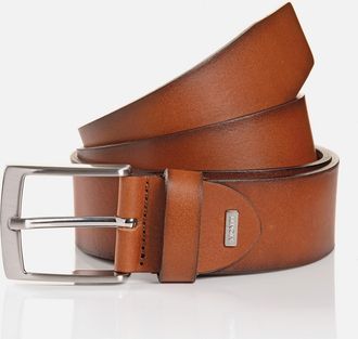 Monti Lederg&uuml;rtel MONTI TUSTON, Herren, Gr. 11,5, braun (cognac), Rindsleder, G&uuml;rtel Lederg&uuml;rtel, elegant, langlebig, gl&auml;nzend