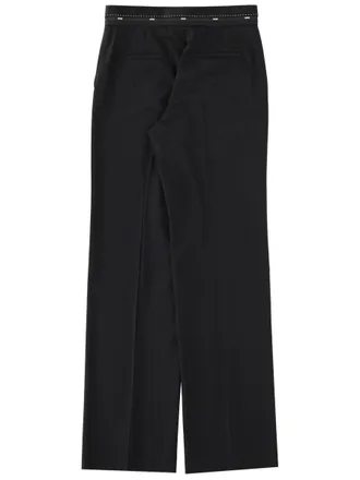 Msgm Wool-Blend Trousers - Black