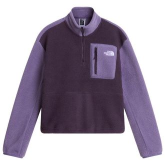 The North Face Yumiori 1/4 Zip Fleecepullover f&uuml;r Damen | grau/lila