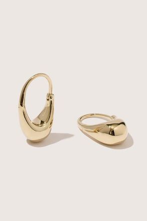 Otiumberg Sterling Silver Roscida Drop Hoop Earrings in Yellow Toned Gold at Nordstrom
