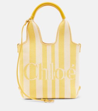 Chlo&eacute; Chlo&eacute; Stripy Small jacquard tote bag