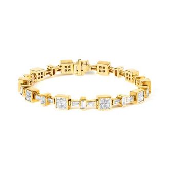 House of Brilliance 14K Yellow Gold 6 3/4 Cttw Diamond Tennis Bracelet at Nordstrom
