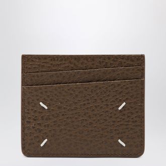Maison Margiela Brown Four Stitches calfskin card holder