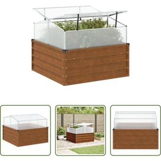 vidaXL Acciaio corten - Fioriera da Giardino con Acciaio Corten per Serra