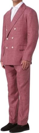 Brunello Cucinelli Kostuums, Heren, Roze, S, Double Breasted Suits