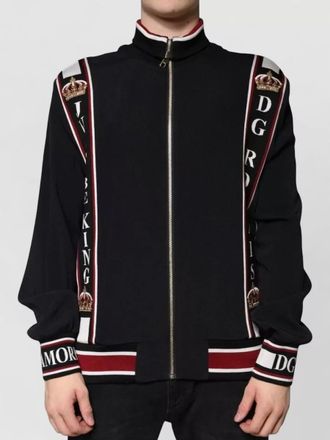 Dolce & Gabbana ribbed trim track jacket