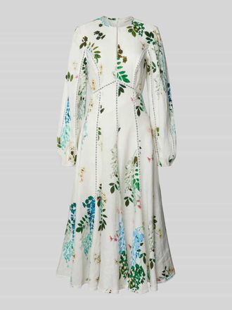 Ted Baker Leinenkleid mit H&auml;kelspitze Modell utala in Offwhite, Gr&ouml;&szlig;e 36