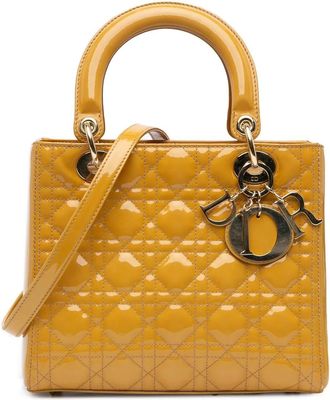 Dior Hobo Bags - 2011 Medium Patent Cannage Lady Dior - Gr. unisize - in Braun - für Damen