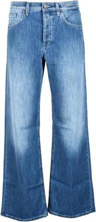 Dondup Wijde spijkerbroek met knoopsluiting - Dames - Loose Fit Jeans - Blauw - W29 - Katoen - Jeans