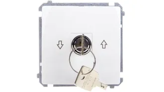OEM Interruttore Per Tapparella Simon Basic Con Chiave A Tre Posizioni, I-0-ii, Bianco Bmwzk.01/11
