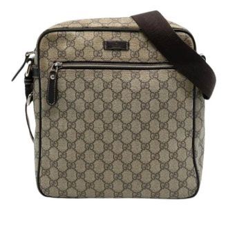 Gucci Pre-owned Cross Body Bags, female, Beige, Size: ONE SIZE Pre-owned Vintage Canvas Crossbody Bag