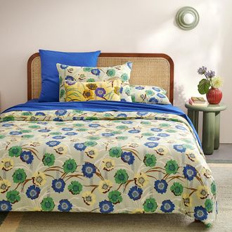 La Redoute Interieurs Bed met lattenbodem, noten gebeitst, massief eiken, gefineerd en met riet, MADARA