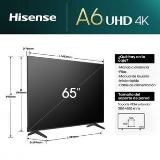 Hisense 65a6n Tv 65 Pulgadas 4k Smart Tv Hdr10+ - Hisense