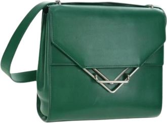 Bottega Veneta Pre-owned Vintage Schoudertas - Dames - Vintage Schoudertas - Groen - ONE Size - Leer - Vintage