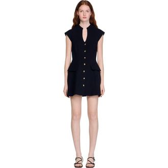 Sandro Mini Tailored Dress in Black at Nordstrom, Size 38 Eu