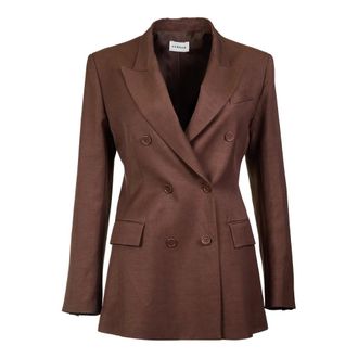 P.A.R.O.S.H. Raisa Double-Breasted Blazer - female - P.A.R.O.S.H. - Blazers - Brown - XS - Jackets