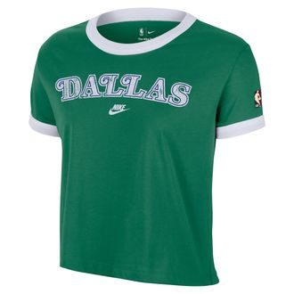 Nike Dallas Mavericks Essential Hardwood Classics Nike Womens NBA T-Shirt in Green | IB4221-312
