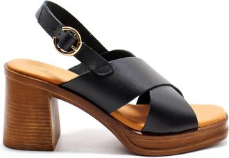 Eric Michael Womens Savannah Heeled Slingback Sandals In Black