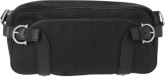 Ferragamo Pre-owned Canvas Schoudertas - Dames - Vintage Schoudertas - Zwart - ONE Size - Vintage
