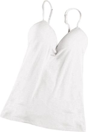 F Fityle Womens Built Padded Tank Tops Camisole Cami Sleeping, White, L