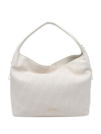 Liu Jo logo-detail perforated tote bag - White