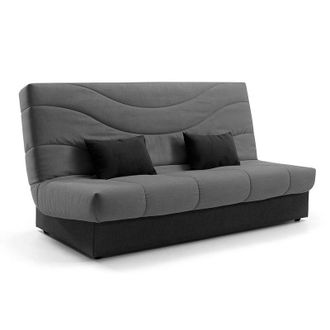 Home Heavenly Sof&aacute; Cama Clic-clac Tedgi, Con Arc&oacute;n De Almacenaje, Estructura De Madera Y Metal, Colch&oacute;n Espuma D20 Color: Gris - Home Heavenly