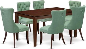 East West Furniture 7 Piece Modern Dining Table Set