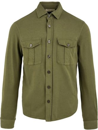 FILIPPO DE LAURENTIIS Camlmil Z530 Shirt - Heren - Casual Overhemden - Groen - L - Overhemden
