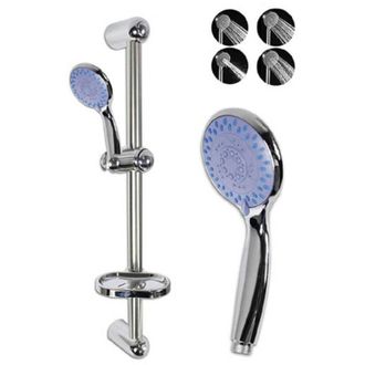 Trade Shop Trade Shop - Saliscendi Doccia Bagno Con Portasapone E Soffione Doccetta Multigetto Blu 69134 - -2