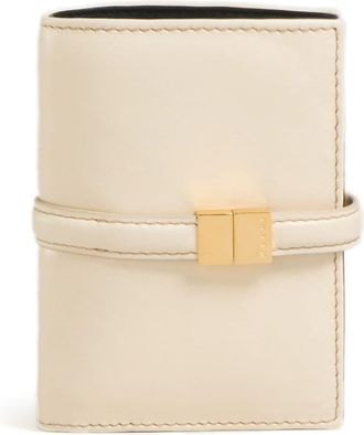 Marni Prisma logo-engraved leather wallet - women - Calf Leather (top grain)/Calf Leather (top grain) - One Size - Neutrals