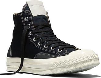 Converse Chuck 70 Canvas & Suede High Top Sneaker in Total Eclipse/Egret/Grey at Nordstrom, Size 11.5