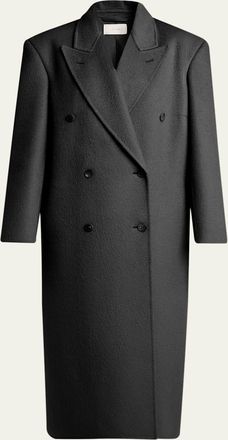 The Row Hariet Double-Breasted Wool-Cashmere Long Coat