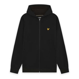 Lyle & Scott Fly Fleece Hoodie met volledige ritssluiting - Heren - Sweatshirts & Hoodies - Zwart - Maat: S Fleece