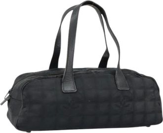 Chanel Pre-owned Handbags, female, Black, Size: ONE SIZE Pre-owned Nylon Handbag