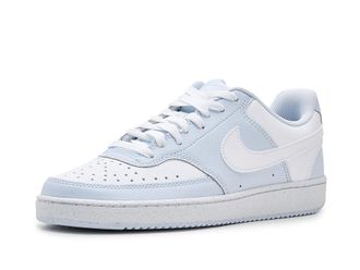 Nike Court Vision Low Next Nature Womens Shoes Football Grey/White : 11.5 B - Medium, Faux Leather