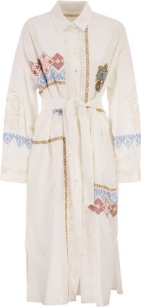 Max Mara Weekend Maxmara Wkdgru Popeline-Hemdkleid mit Stickerei