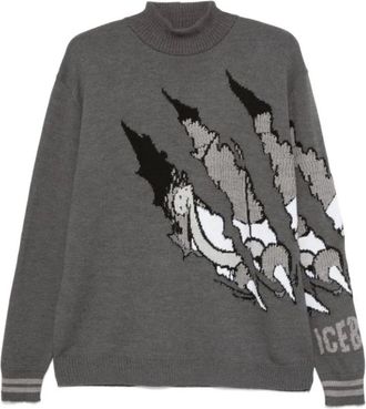 Iceberg Maglia lupetto - Heren - Coltruien - Grijs - M - Wol - Truien & Vesten