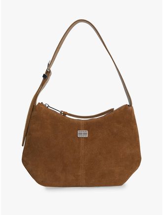 Tommy Hilfiger Womens Tommy Jeans Suede Shoulder Bag - Beige