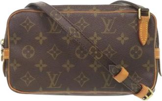 Louis Vuitton Pre-owned Vintage Canvas Crossbody Bag - Dames - Vintage Schoudertas - Bruin - ONE Size - Vintage