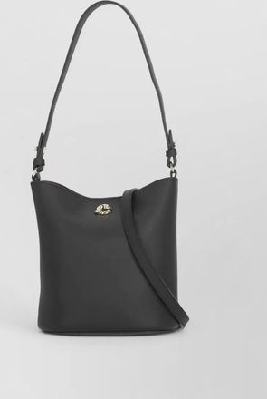 Coccinelle leather bucket bag removable handle strap