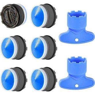 OEM Pezzi, Aeratore M18.5, Ugello Per Rubinetto Da Cucina E Bagno, Aeratore In Plastica Per Rubinetto Del Lavello Per Il Risparmio Idrico Con 2 Chiavi, Bl
